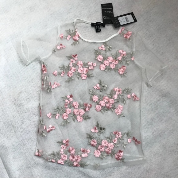 ASOS-new look sheer floral top perfect for summer - Picture 2 of 4